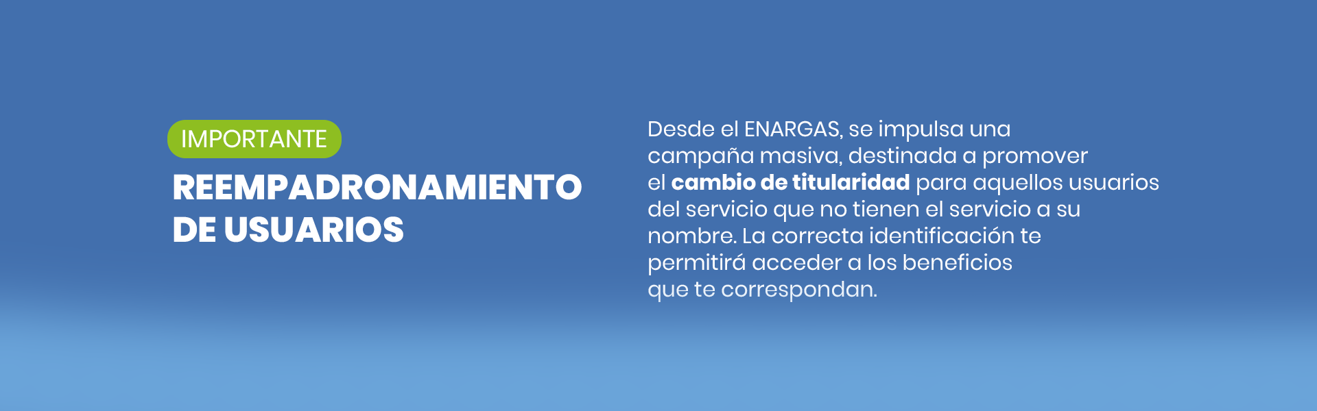 Reempadronaminto de Usuarios